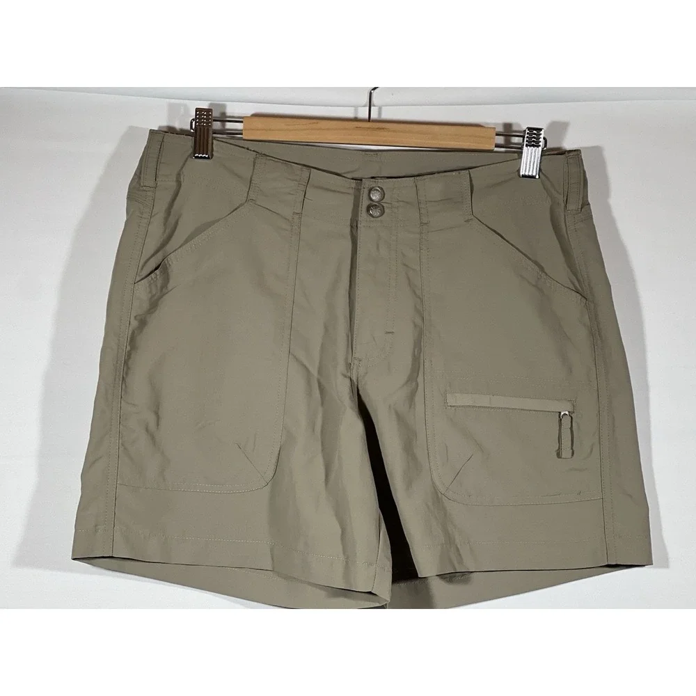 Bimini Bay Hiking Shorts Womens 10 Tan Outdoor Camping Utility Casual